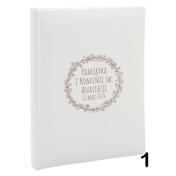 Album komunijny wsuwany na 50 zdjęć 15x21 personalizowany 5 wzorów